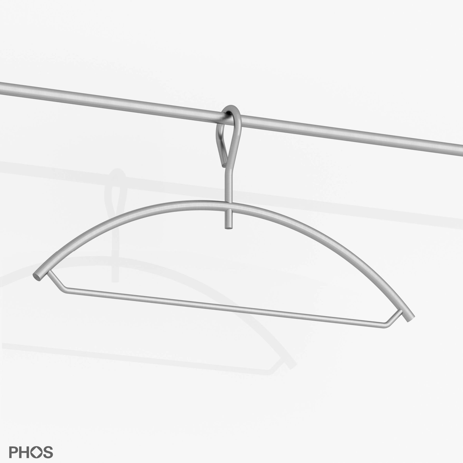 KB1HG Поворотная вешалка для одежды с штангой для брюк и противоугонным устройством PHOS 