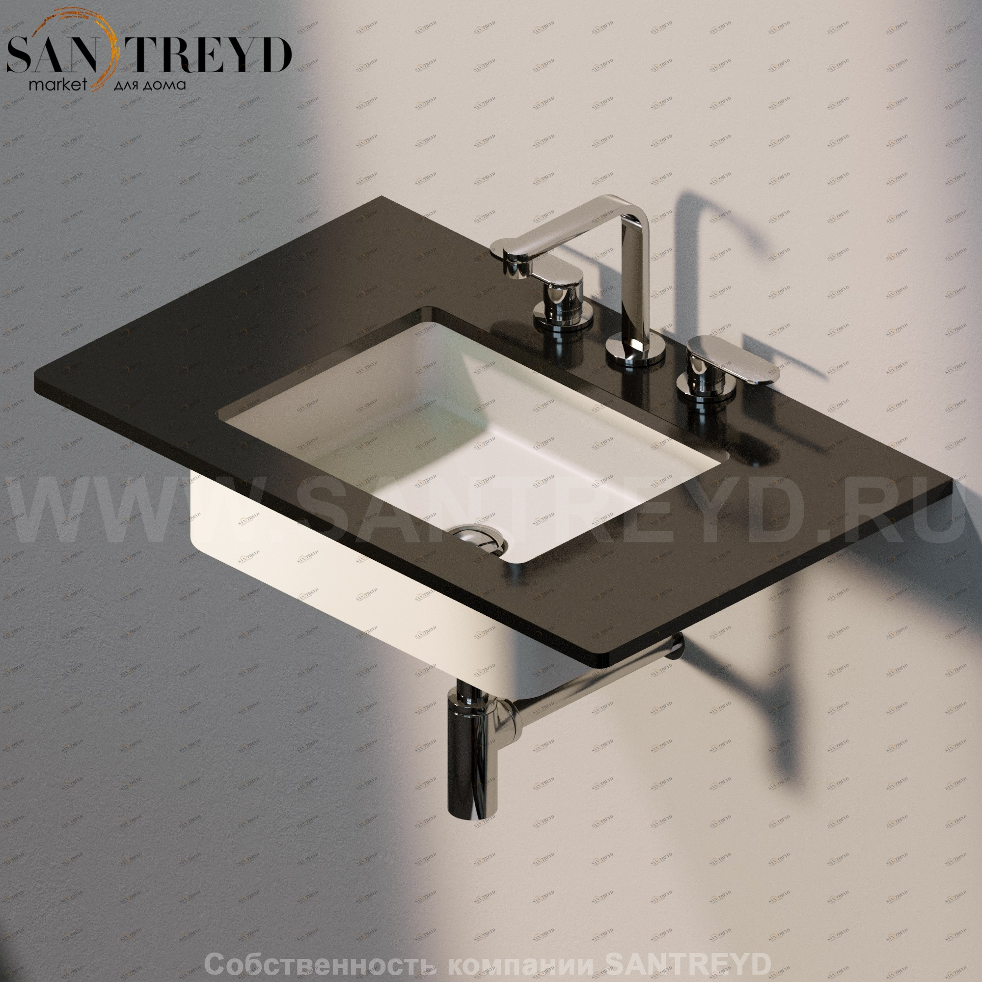 MW48SP9003 Накладная раковина под столешницу  квадратная Ceramica Flaminia Miniwash