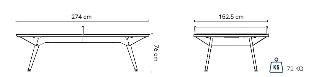 Прямоугольный стол для пинг-понга Cornilleau Origin ARCH-00080669 - Вид №13