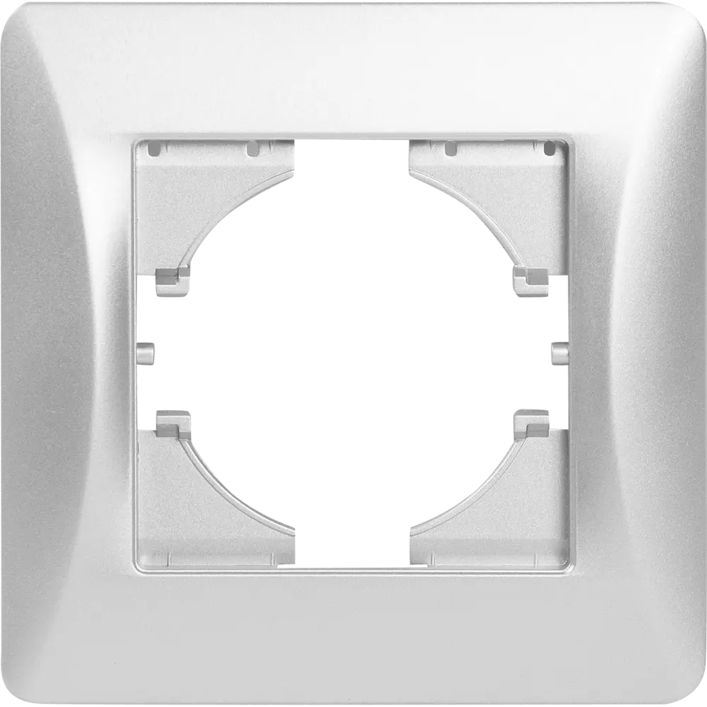 Рамка для розеток и выключателей Gusi Electric Ugra С1110-004 1 пост цвет серебро STLM-2058572