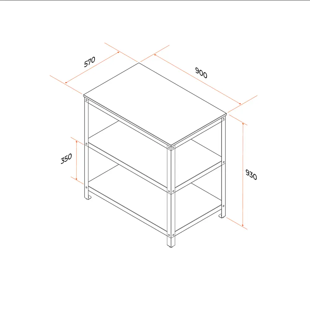 GRATAR Patio P-01 — уличный стол с регулируемыми ножками и полками 83992268 STLM-0045924 - Вид №5