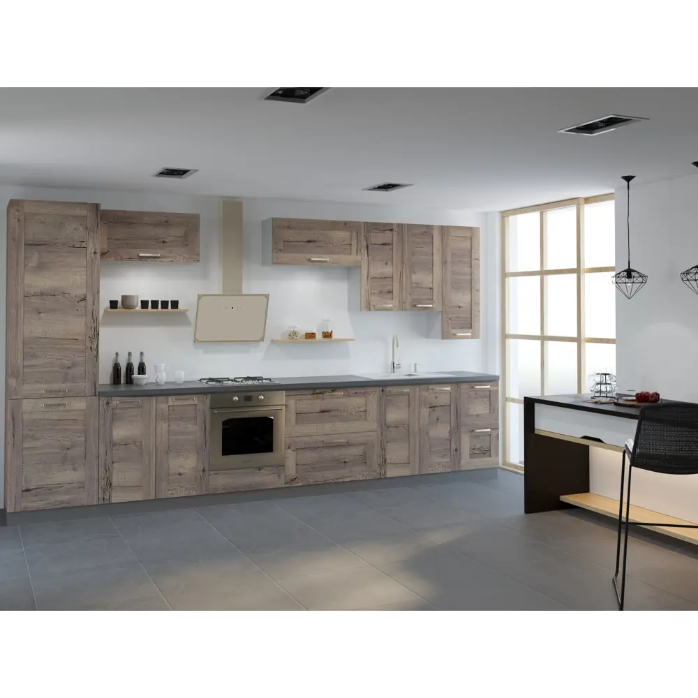 Фасад для кухонного ящика DELINIA ID Рошаль 39.7x25.3 см в стиле тёмное дерево 86881111 STLM-0875818 - Вид №7