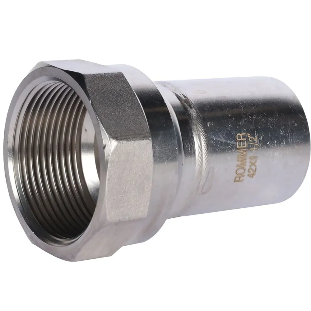 Муфта переходная Rommer 1 1/2"x42 мм НПр-ВР нержавеющая сталь STLM-2088033