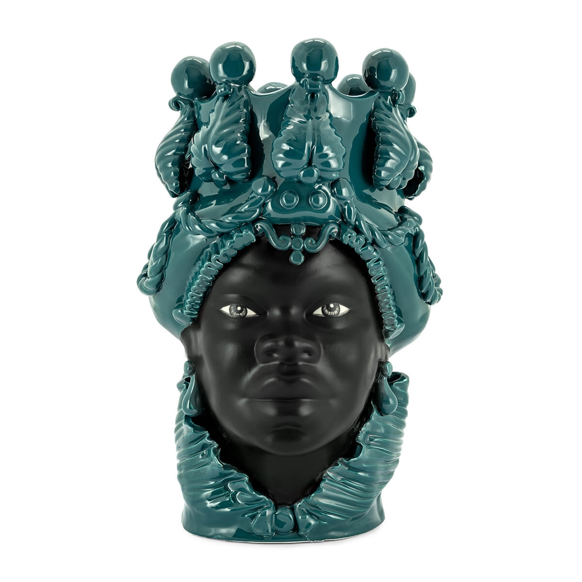 201082-96 ABHIKA ВАЗА MORO BIG LADY SIMPLY MAT TEAL  - Вид №3