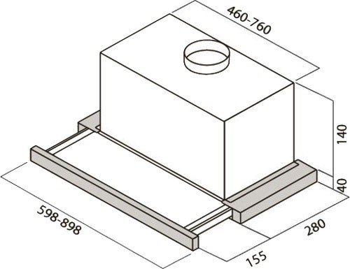 1106609 Вытяжка телескопическая Elica ELITE 14 LUX GRVT/A/60 серебристый/черный STDN-0034467 - Вид №10