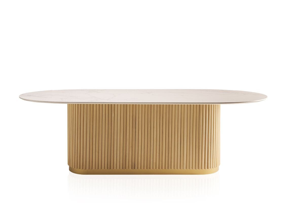 Деревянный овальный обеденный стол Vela Arredamenti IKARO WOOD BI ARCH-00064387 - Вид №1