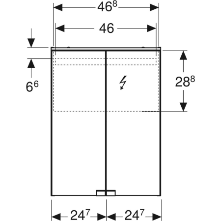 500.273.00.1 Зеркальный шкаф Geberit Option Basic с подсветкой и двумя дверями Geberit  - Вид №13