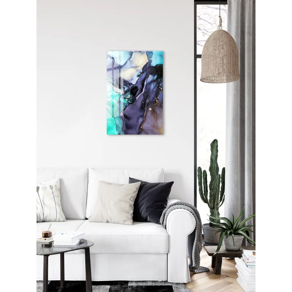 Картина на стекле «Бирюзовый акрил 3» 40x60 см 82977333 STLM-2083520 ARTABOSKO  - Вид №4