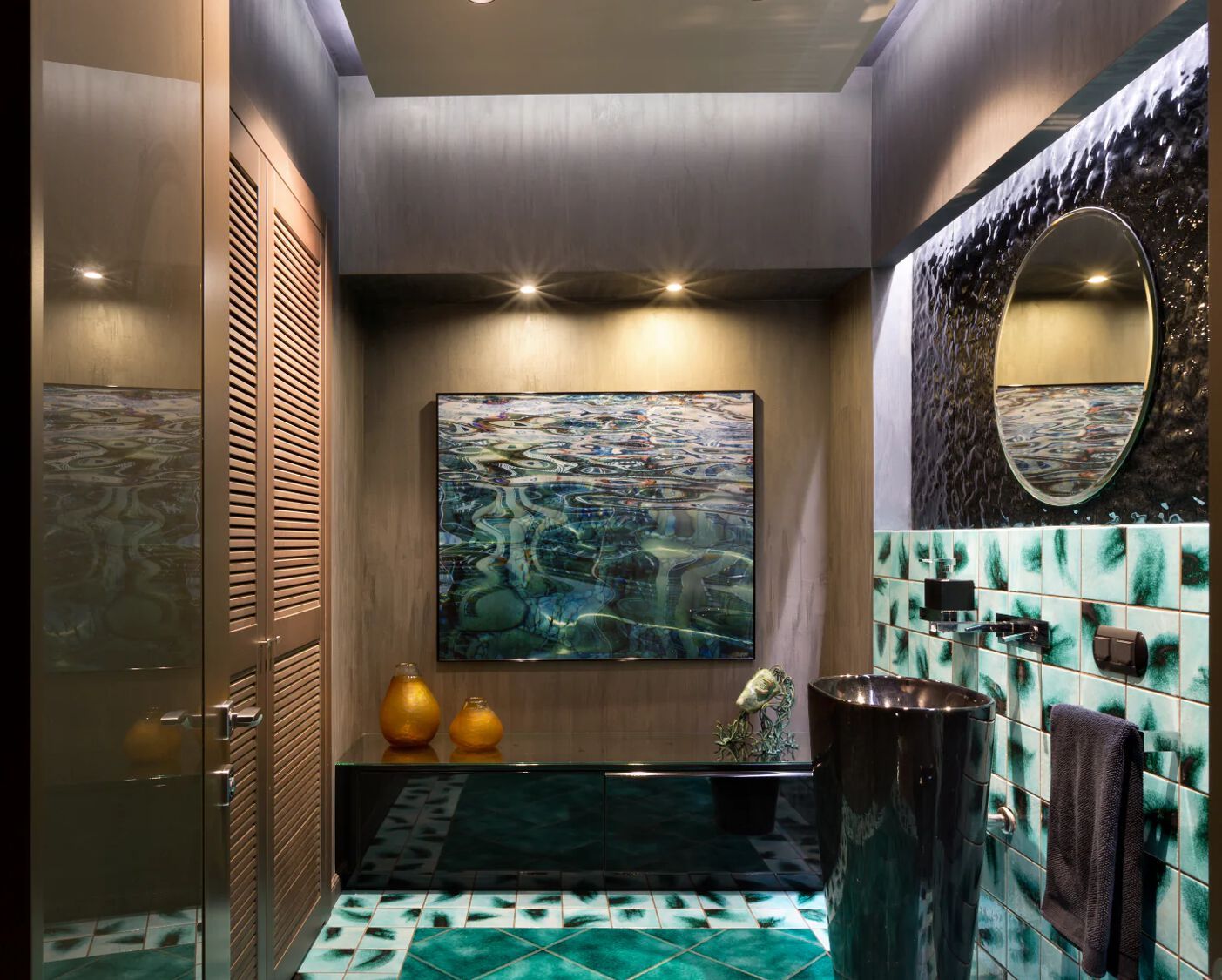 Декоративная стеклянная панель PlusObject BROWN PLANET ARCH-00097354 - Вид №1