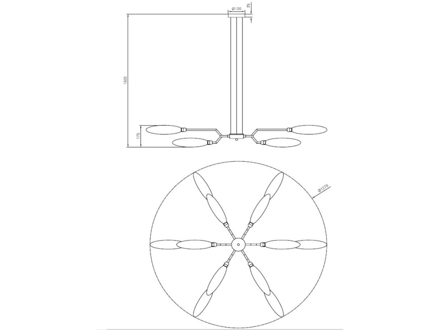Металлический подвесной светильник Maytoni Ventura ARCH-00106989 - Вид №1