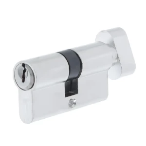 Цилиндр ключ/вертушка 30х30 хром,Е 60 CP T01