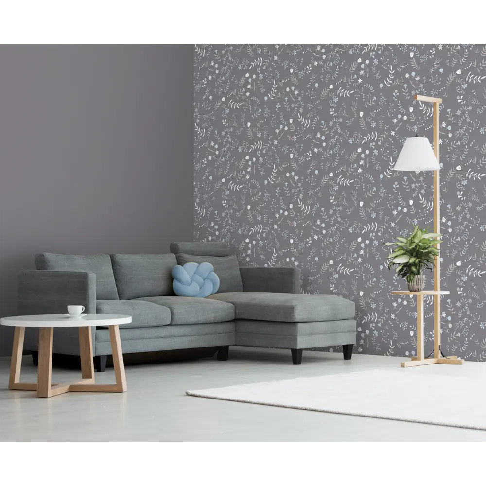 Обои флизелиновые Ateliero Лана 1.06 м серые At38109-15 STLM-2013709 - Вид №5