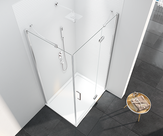 Дверь душевая для установки с боковой панелью SF1100CORNH Merlyn 6 Series Хромированный  - Вид №2