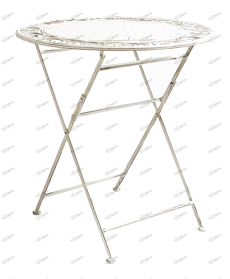 Складной столик кофейный белый антик "Монсо" BYOBJECT  009471 Белый Object Desire 