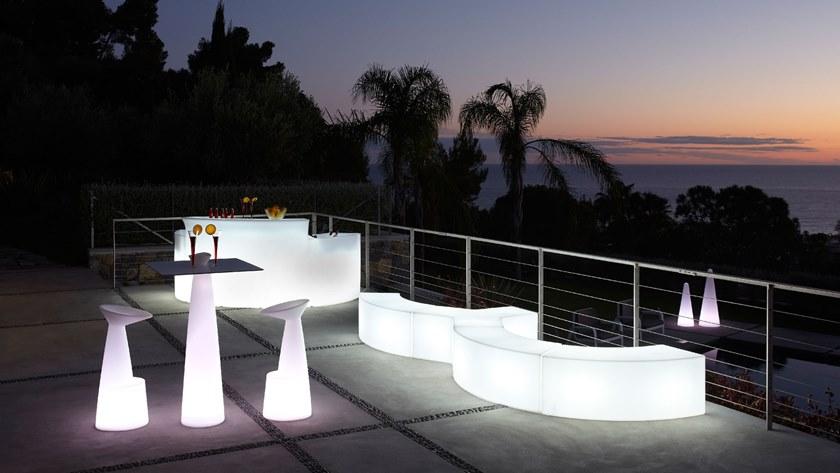 SLIDE Барный стул из полиэтилена с подставкой для ног sun-id-1493564 - Вид №2