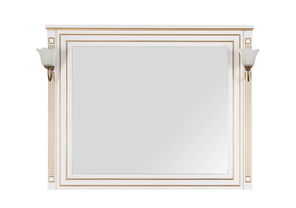 Зеркало Aquanet Паола 120 белый/золото 00186105 - Вид №1