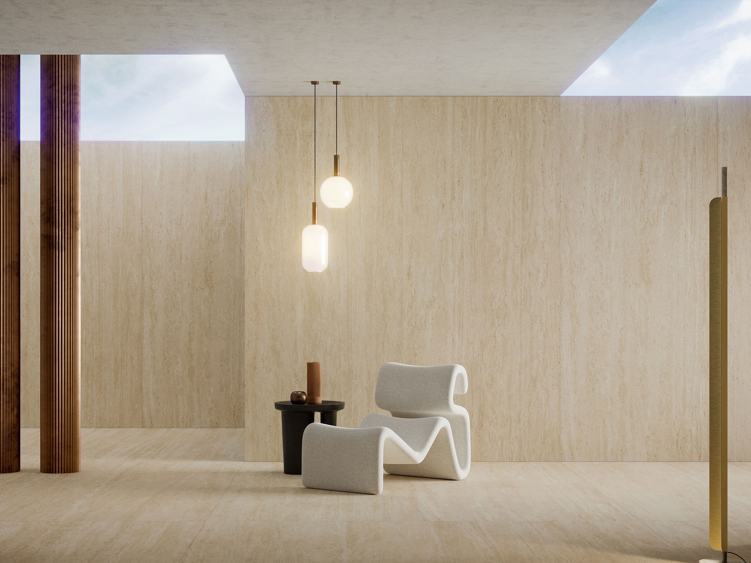 Пол / керамогранит с мраморным эффектом Atlas Concorde Marvel Travertine ARCH-00039068