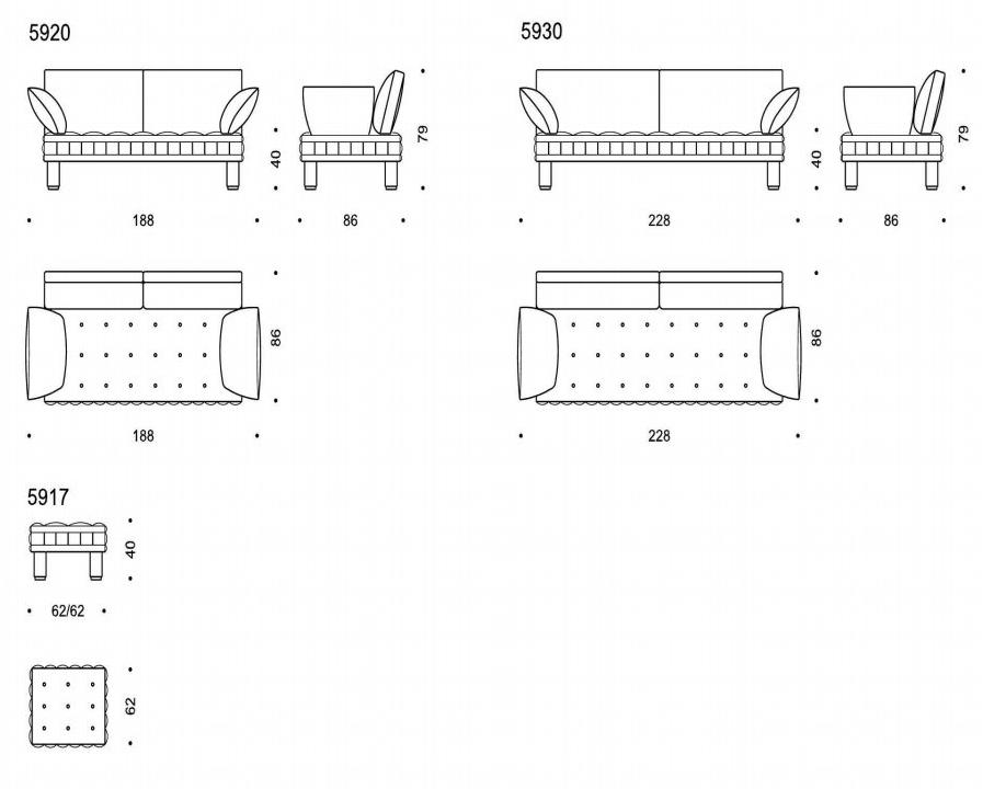 Wittmann Диван-трансформер из ткани Materassi sun-id-1476248 - Вид №3