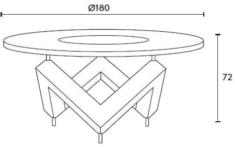 ALBEDO Круглый деревянный стол sun-id-1505448 - Вид №2
