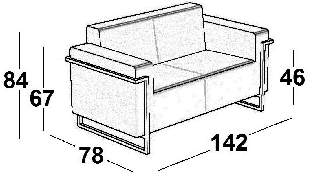 Luxy 2-местный диван-база с обивкой-санками Memoria sun-id-1423914 - Вид №4