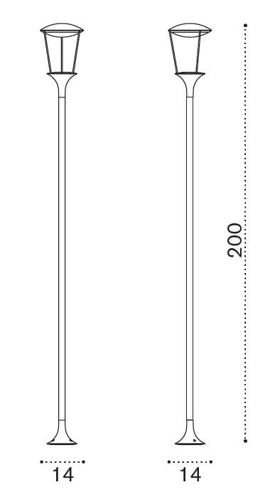 Литой алюминиевый светодиодный уличный фонарь для сада Ethimo Pharos ARCH-00113781 - Вид №3