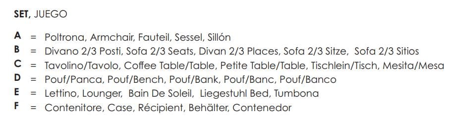 Гостиная ткань сад набор BIZZOTTO HERCULES ARCH-00024947 - Вид №17