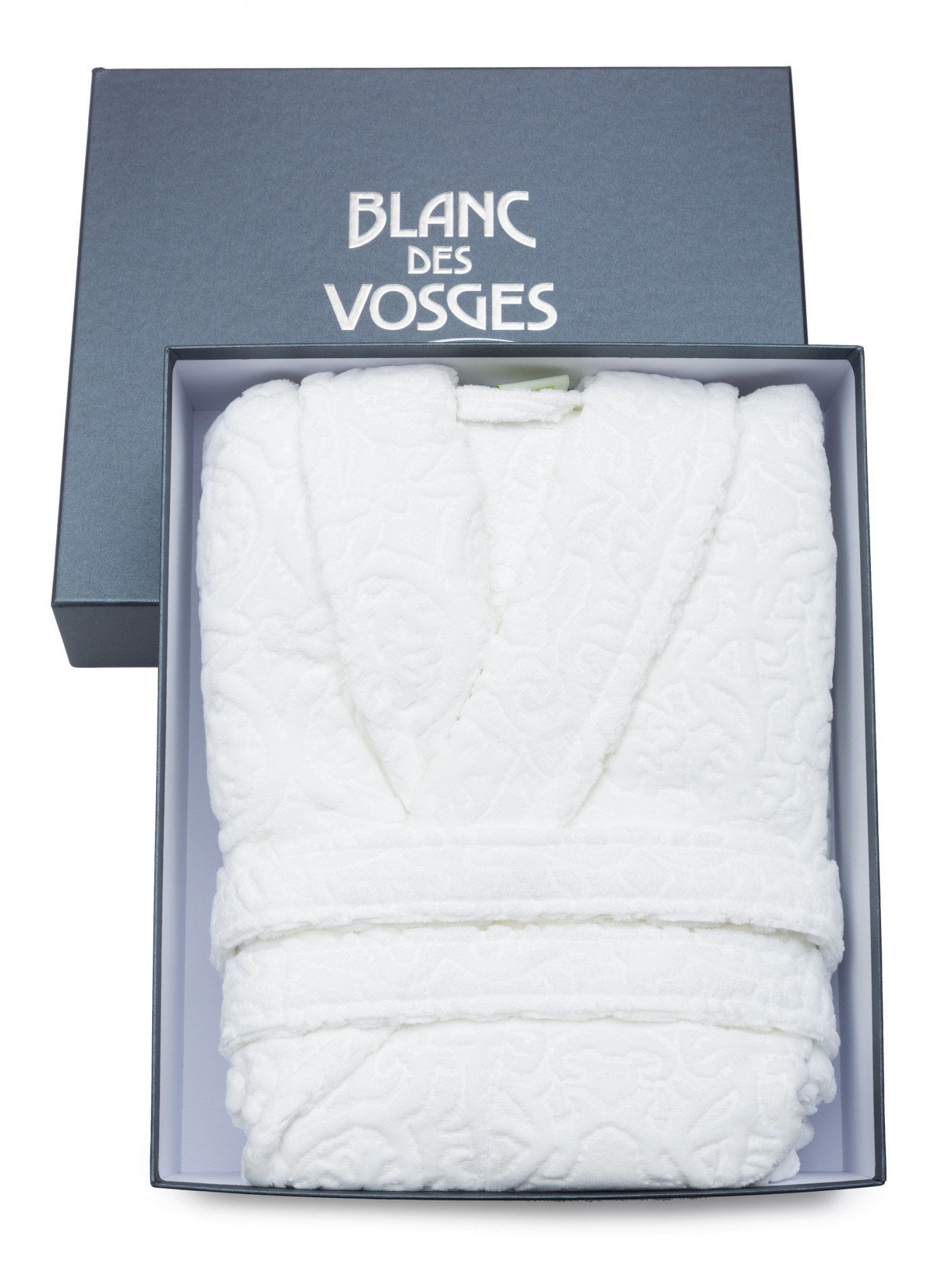 RO_PR_BL_XL Халат велюр Princess XL белый хлопок 420 гр/м2 Blanc des Vosges Santreyd 
