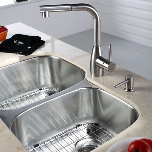 KBU24-KPF2140-KSD33 Накладная раковина на столешницу  прямоугольная Krausru  - Вид №5