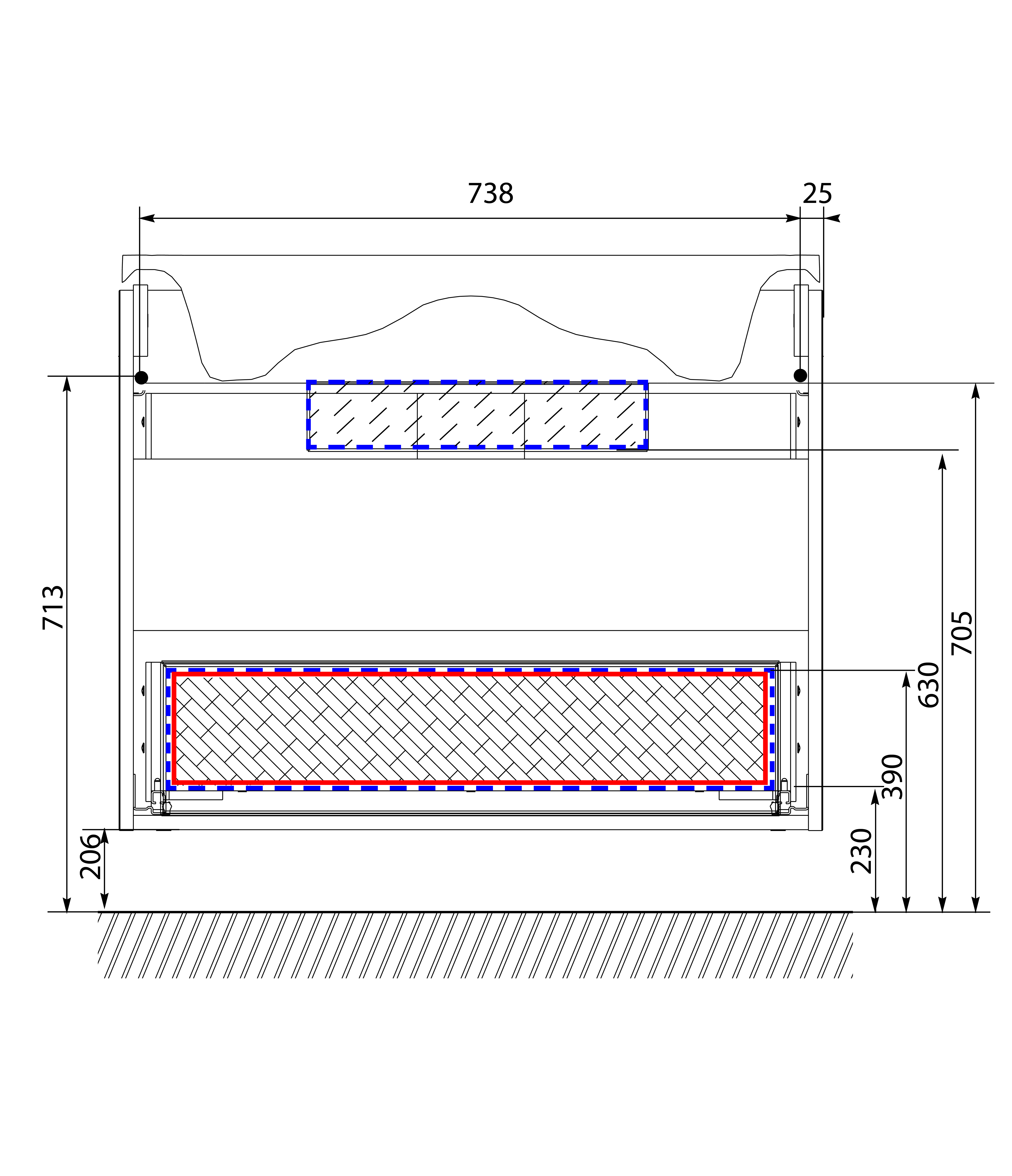У71293 Тумба с раковиной Delice 75П 2в.я. White 1 Marka Art - Вид №1