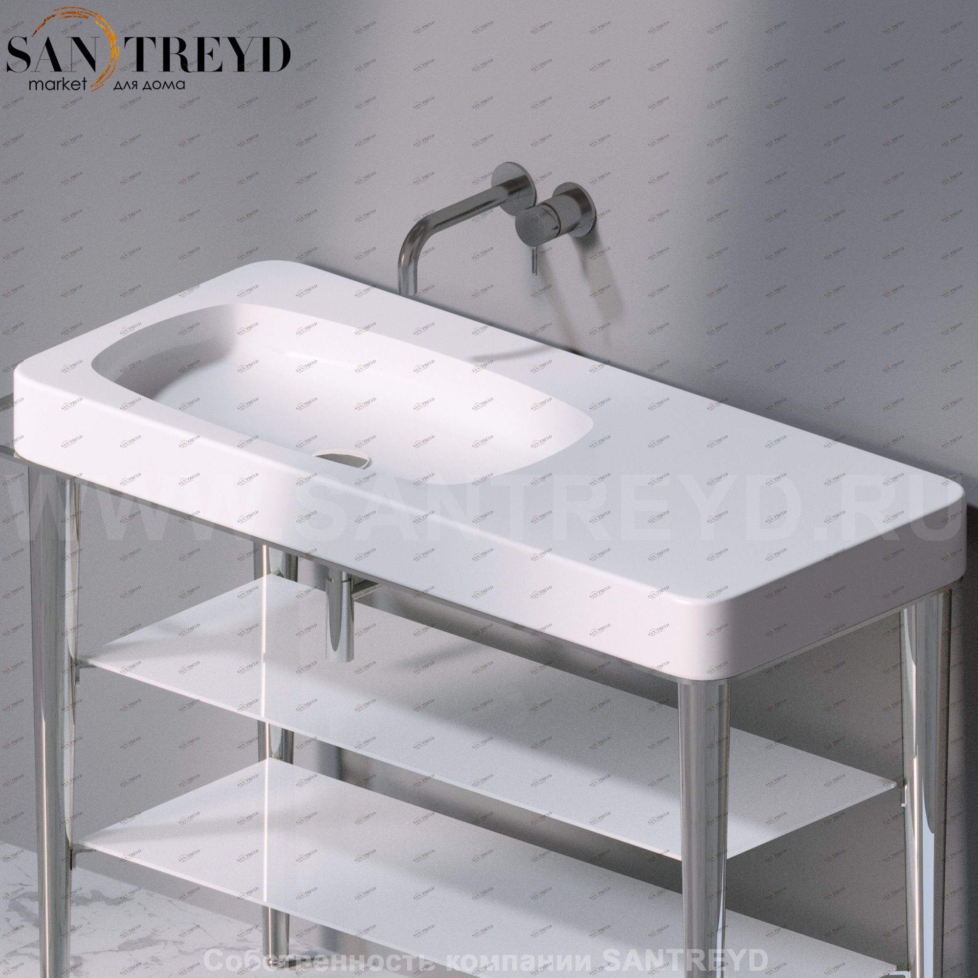 L130101 Накладная раковина на столешницу  прямоугольная A. e T. Italia FUSION AeT ITALIA