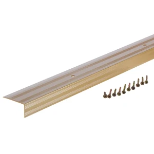 Угловой порог Artens золото 40x20x1800 мм для защиты ступеней 17855427