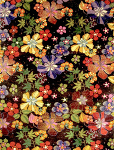 Шерстяной прямоугольный цветочный ковер