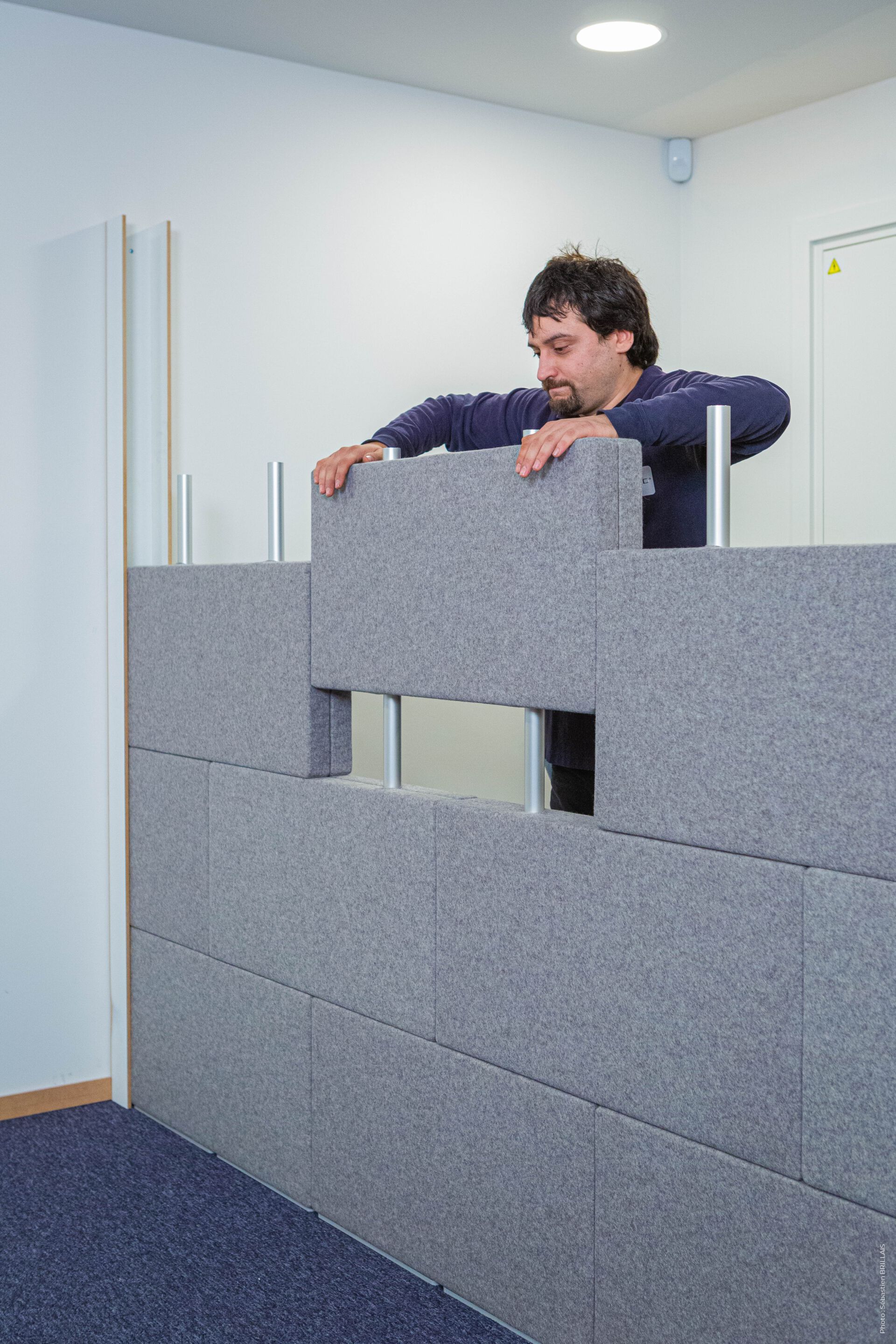 Рециркулированная ПЭТ звукоизоляционная модульная перегородка Tecsound ARCH-00004867