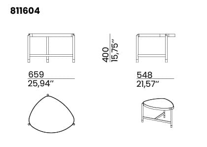 Низкий металлический журнальный столик animovel Ньюпорт ARCH-00136609 - Вид №3
