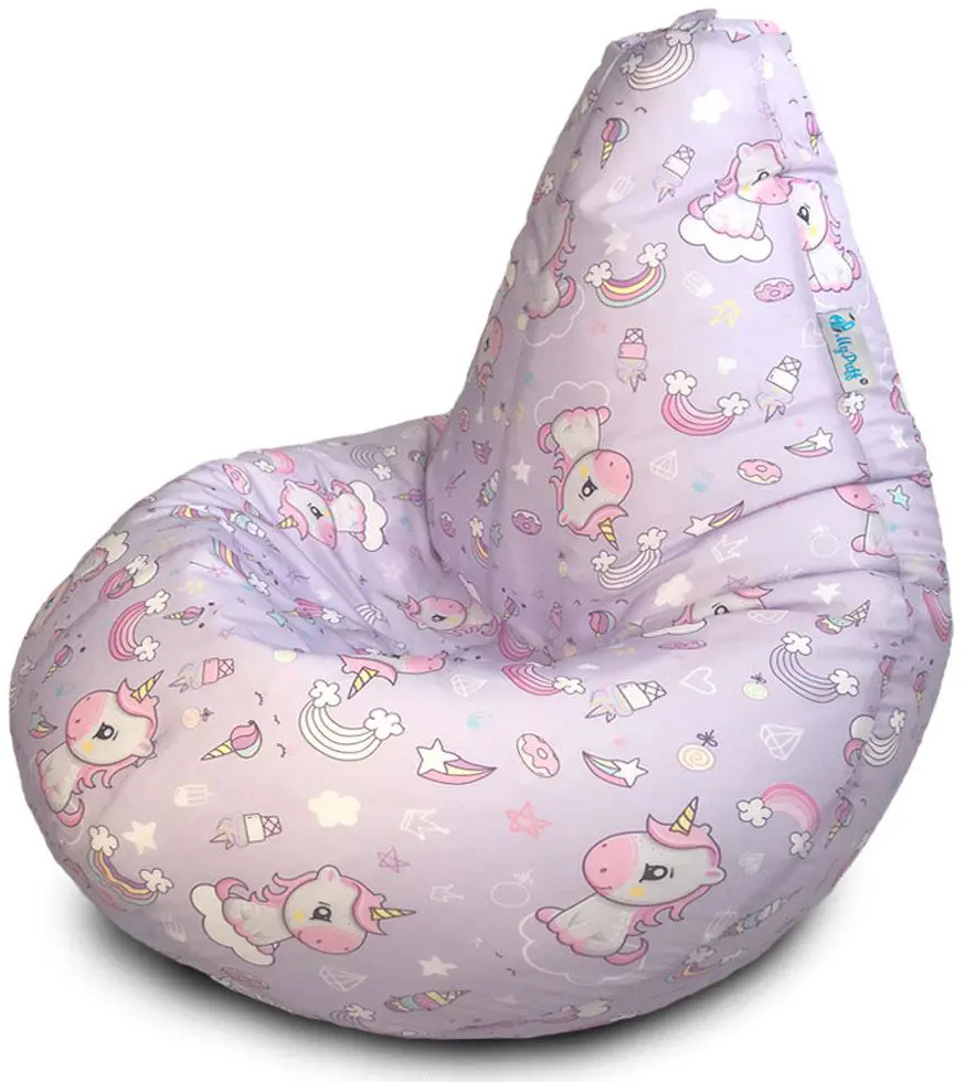 90668057 Мягкое кресло-мешок Mypuff bm_602 XL Компакт, оксфорд, волшебный единорог STLM-0330801