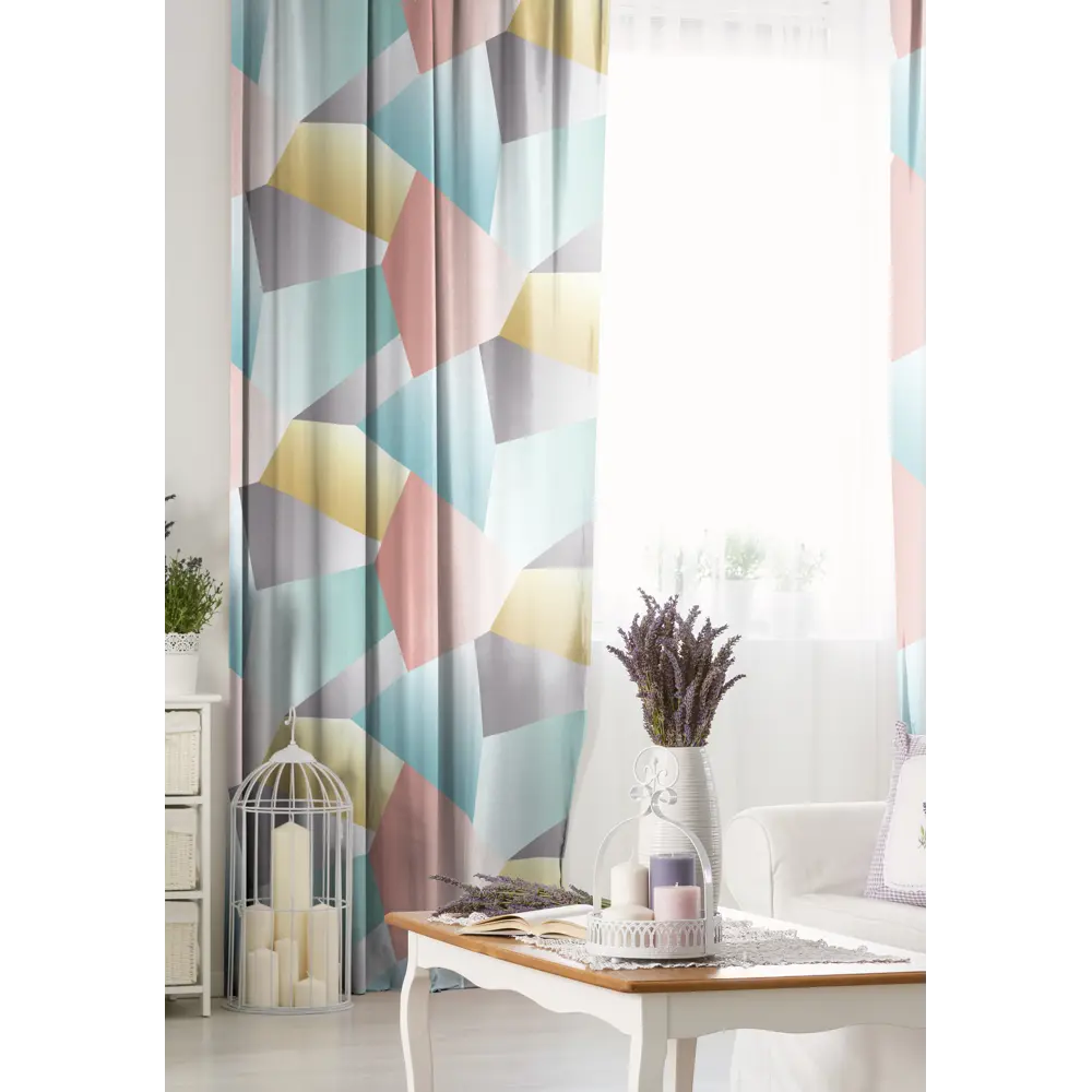 Штора на ленте Рассвет 150x260 см цвет жёлтый SEASONS STLM-2097977 - Вид №6