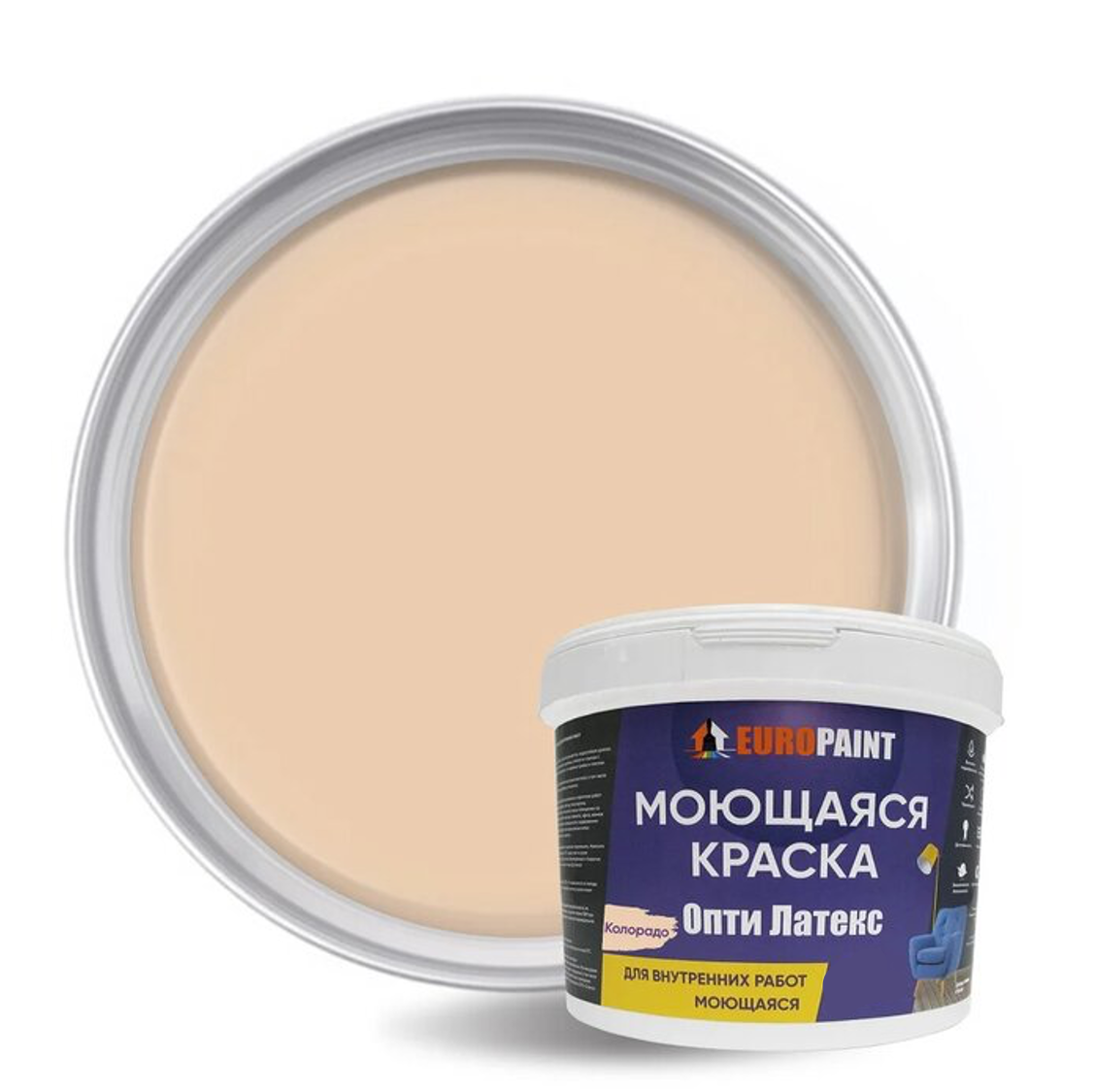 90295536 Краска Опти Латекс цвет колорадо 3 л STLM-0172810 EUROPAINT