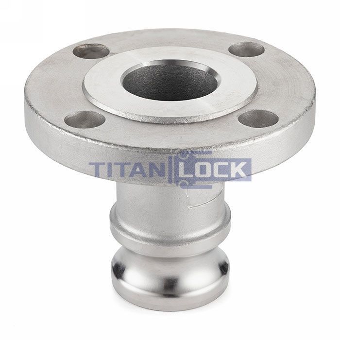 Камлок алюминиевый тип FA, ниппель с фланцем 1 1/2", TL150FAAL TITAN LOCK  - Вид №1