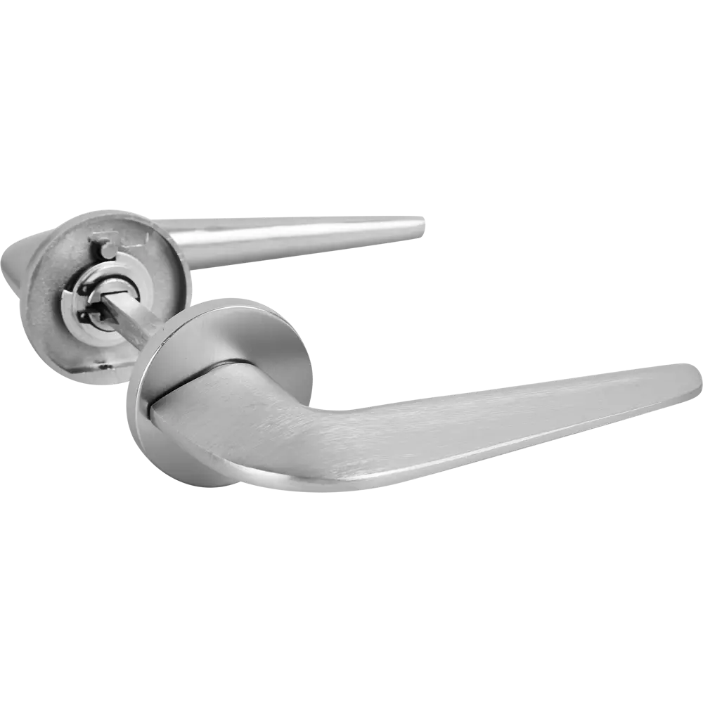 Дверные ручки Puerto Slim Макиато без запирания цвет матовый хром STLM-2180310