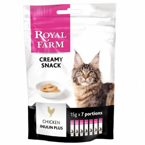 ПР0045325 Лакомство для кошек Creamy Snack с курицей стики 7х15г ROYAL FARM