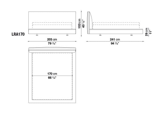 Двуспальная кровать из ткани B&B Italia ARCH-00050364 - Вид №8