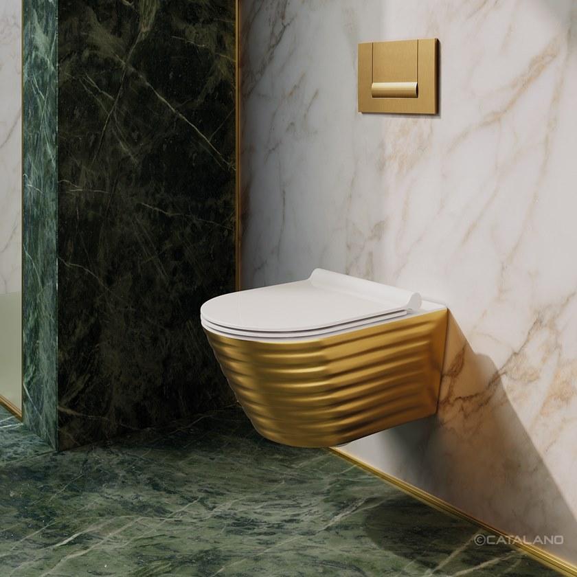 1vs55rzeba Подвесной унитаз настенный Белый CERAMICA CATALANO Gold & silver Италия - Вид №1