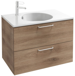EB2522-R6-NR4 Тумба под столешницу 80 см, 2 ящика, белая ручка JACOB DELAFON ODÉON RIVE GAUCHE