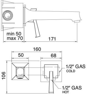 Rubinetterie Treemme Bridge_mono  7951fs  - Вид №1