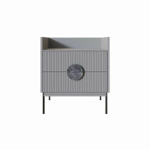 Тумба с полкой 61х64 см светло-серая Alto BRAGIN DESIGN LIVING 00-3862454 Серый