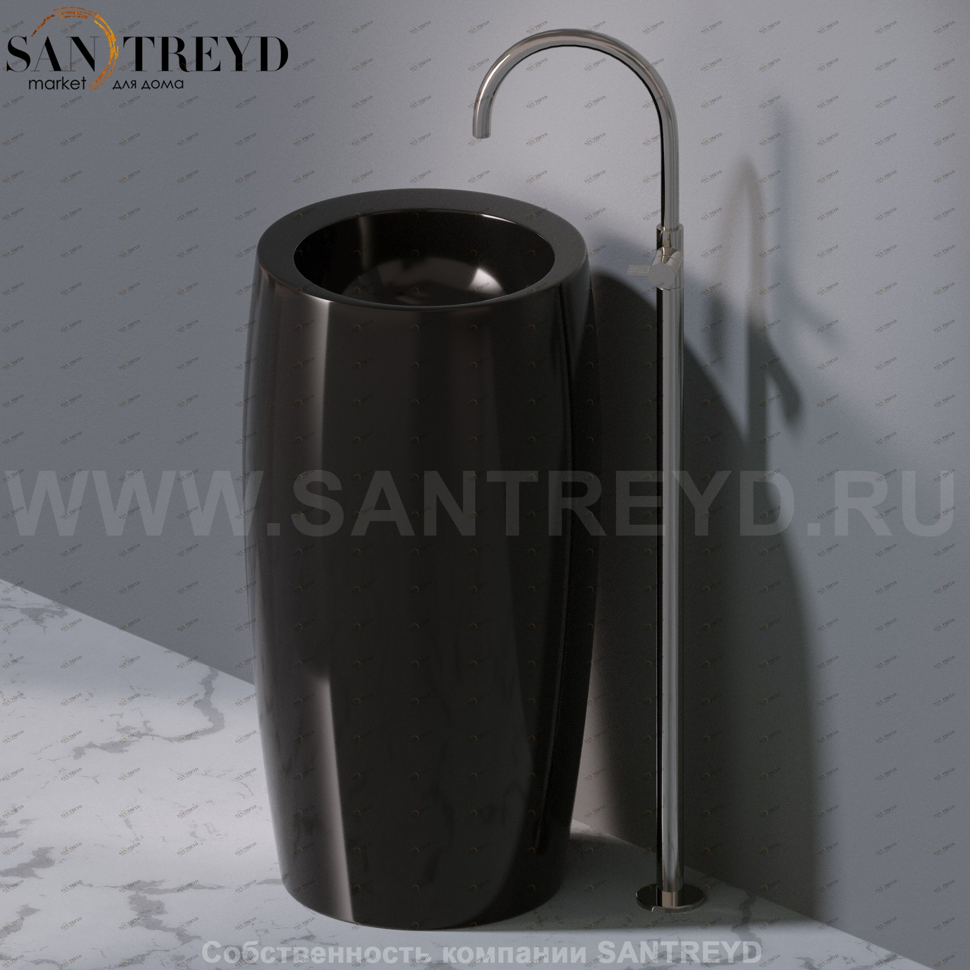 L100T0R0VT.104 Напольная раковина стоящая круглая A. e T. Italia SPOT AeT ITALIA TOTEM