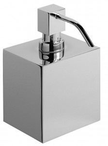 6239/MB-V6 Surya Metall, квадратный металлический дозатор с помпой V6, цвет черный матовый