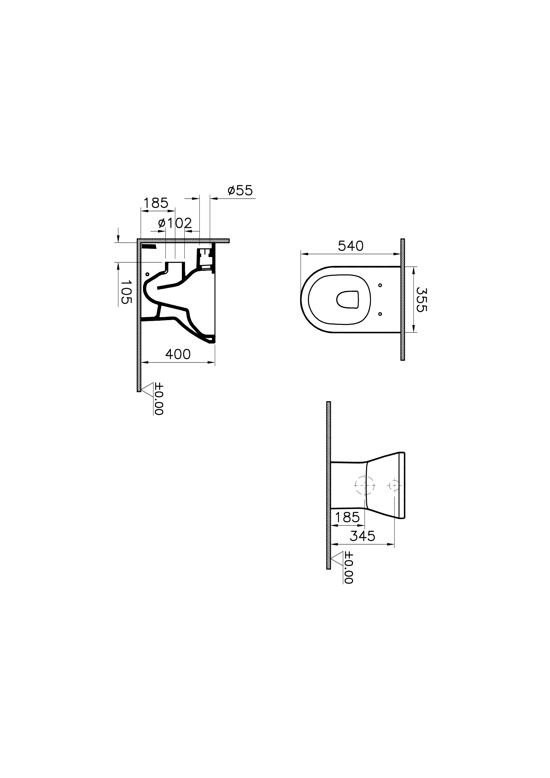 7059B003-0075 Биде Vitraglobal Integra - Вид №1