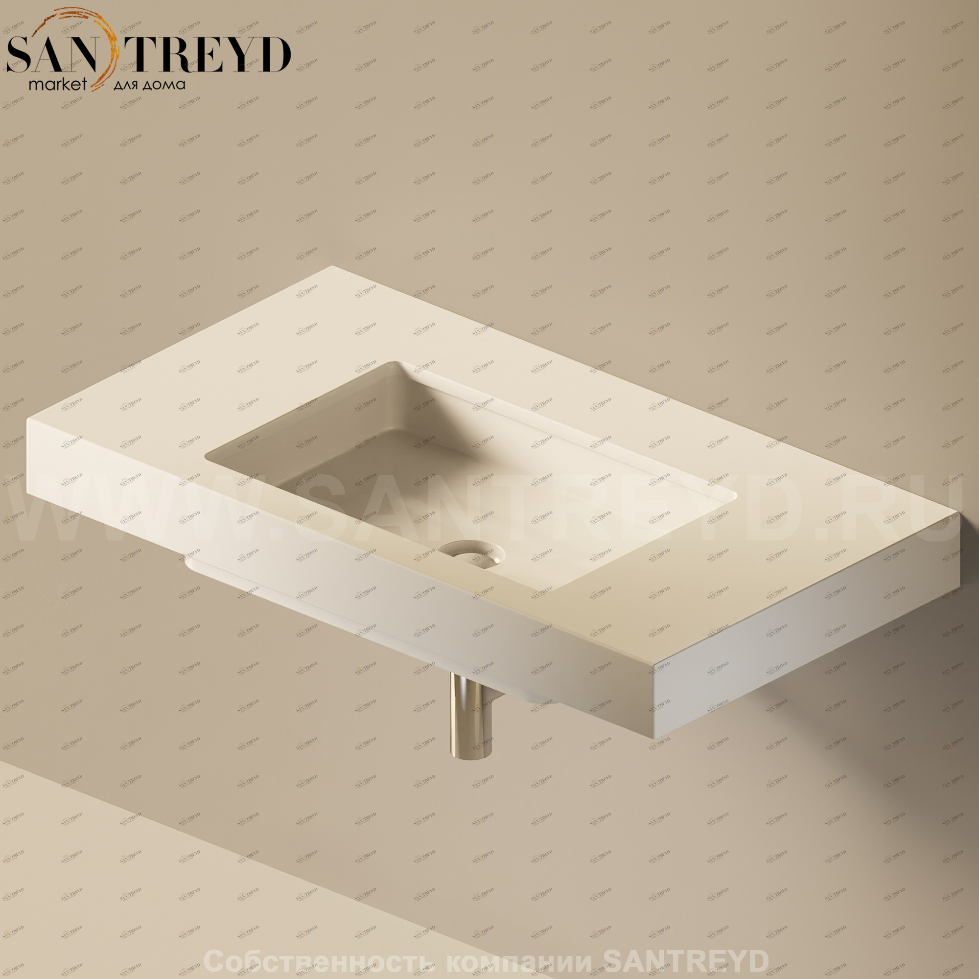 Flaminia FLYMAX Столешница с отверстием под раковину от 100 до 250 см белая FY60SP.9016 Ceramica Flaminia FY60SP9016