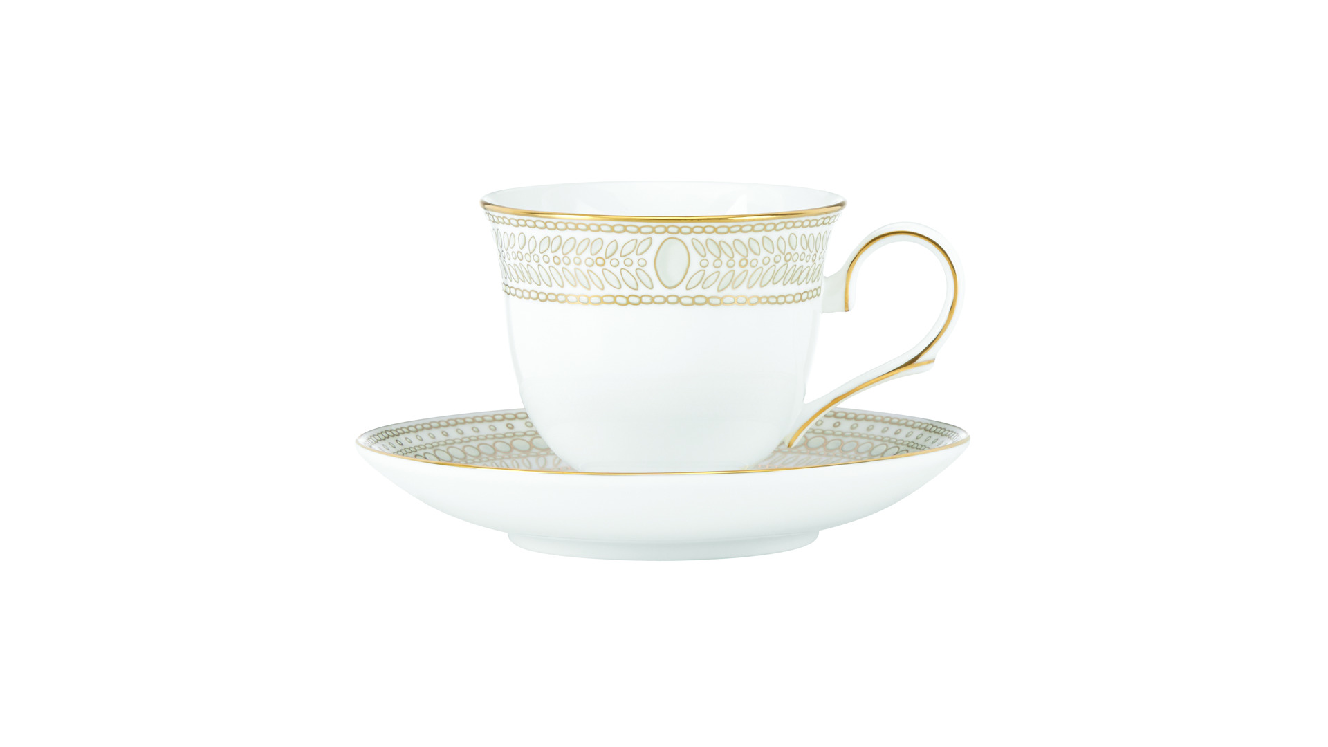 10665600 Lenox Набор из 2 чашек кофейных с блюдцами Lenox "Золотой жемчуг,Маркеса" 90мл Фарфор костяной  - Вид №1